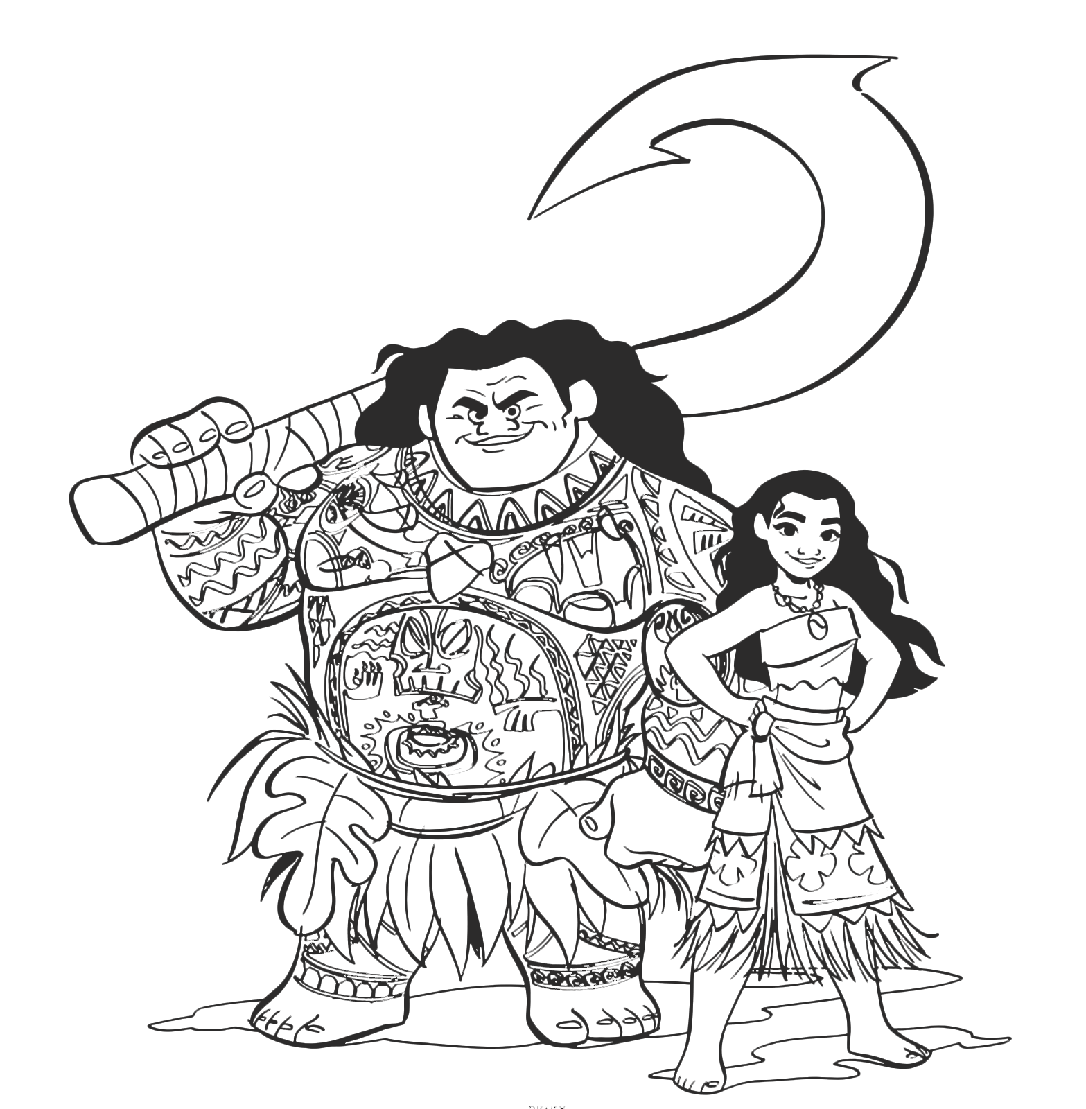 Moana - The Maona princess with the demigod Maui