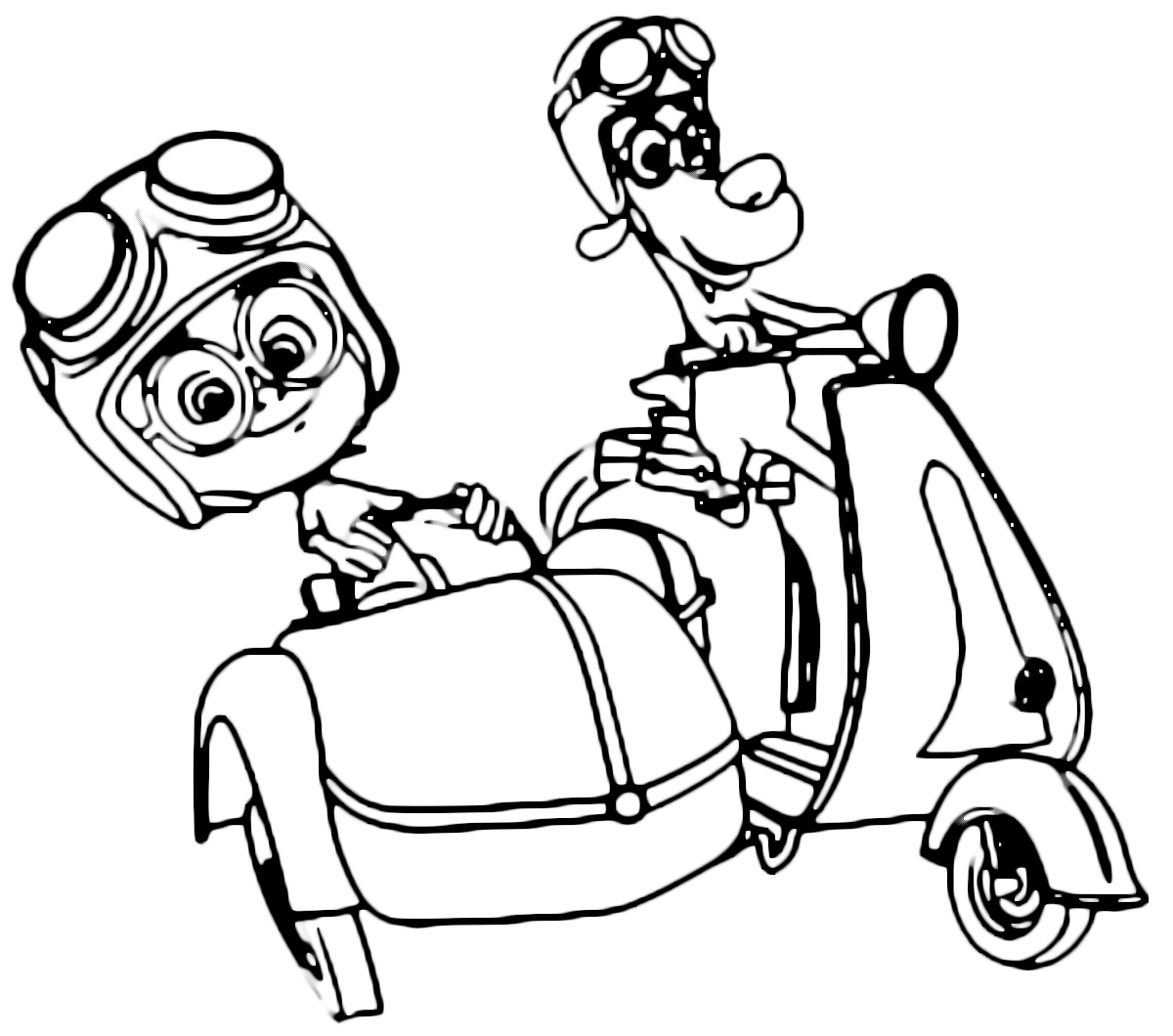 Mr Peabody & Sherman - Mr Peabody and Sherman together on the sidecar