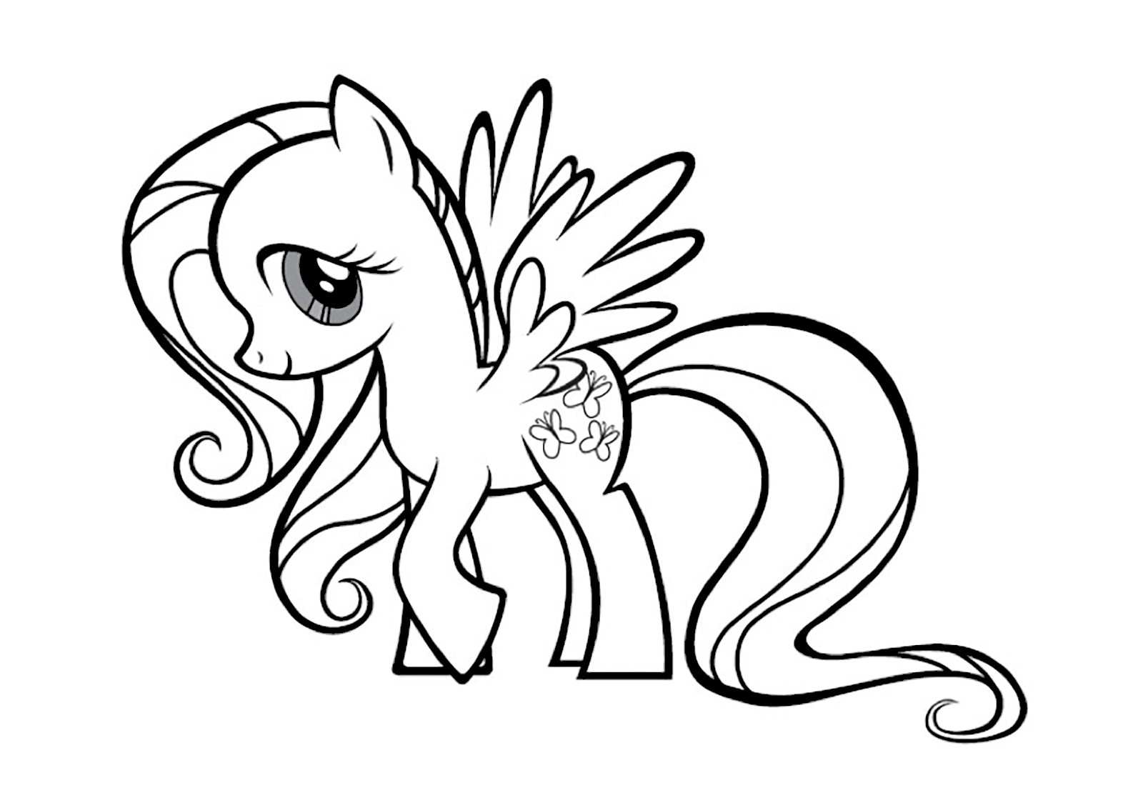 My Little Pony - Fluttershy is a yellow pony-pegasus and a long pink mane