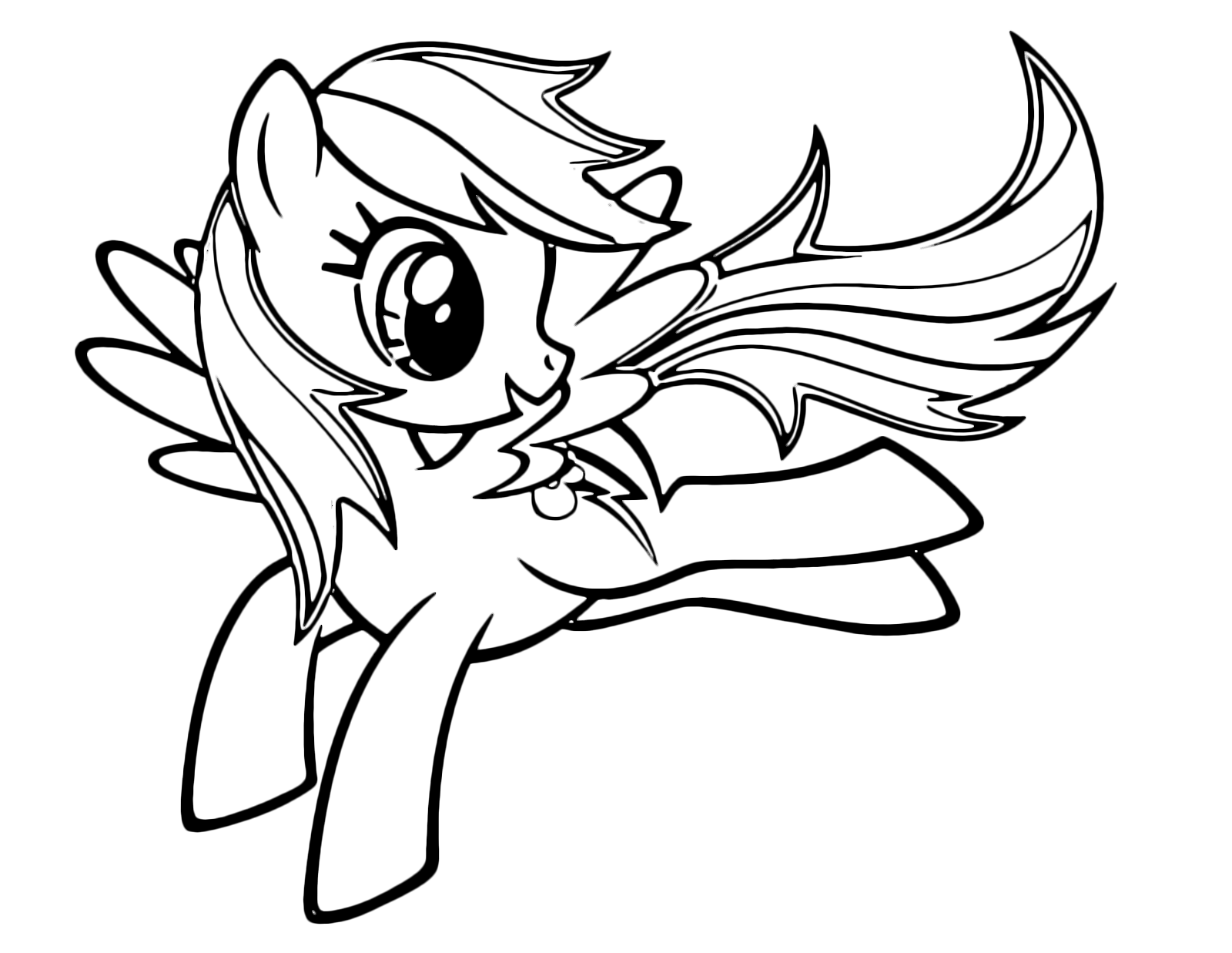 My Little Pony - Rainbow Dash jumps happy