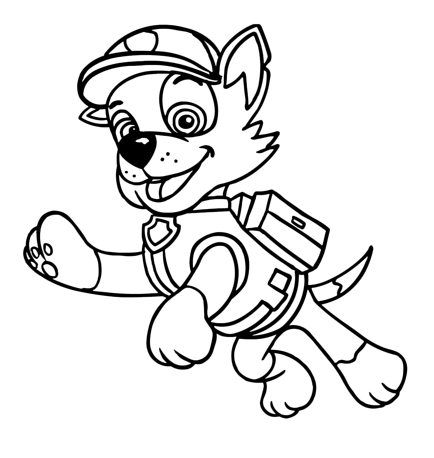 PAW Patrol - Rocky recycler dog in action with his vehicle.