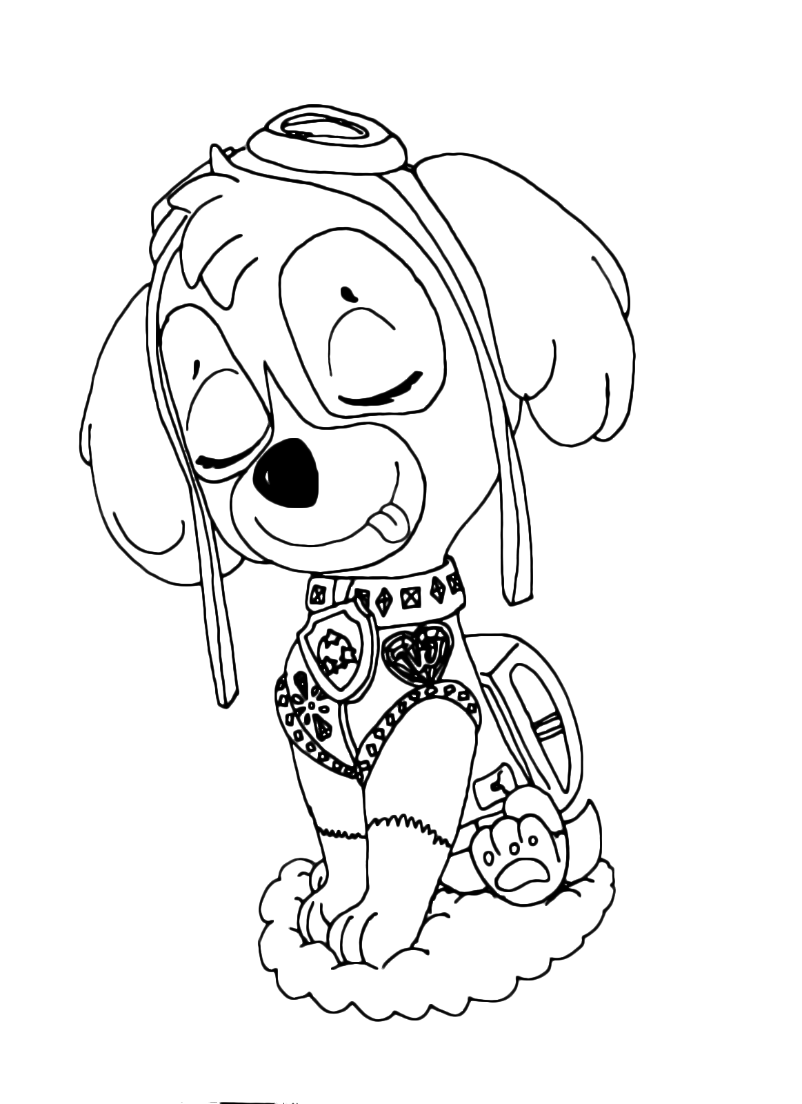 paw patrol coloring pages skye