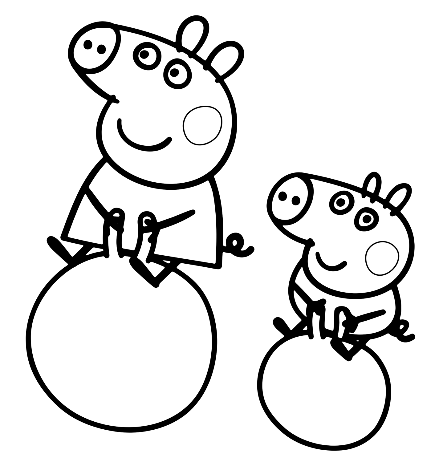 Peppa Pig Peppa Pig And George Are The Jugglers On The Ball