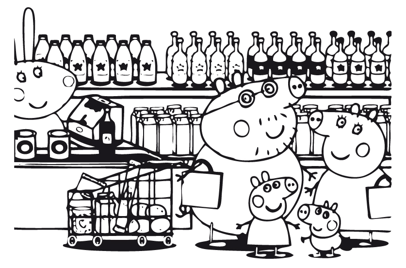 Resultado de imagem para risco da peppa  Peppa pig coloring pages, Peppa  pig colouring, Peppa pig family