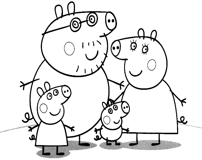 Peppa Mum and George Coloring Pages - Peppa Pig Coloring Pages - Coloring  Pages for Kids and Adults