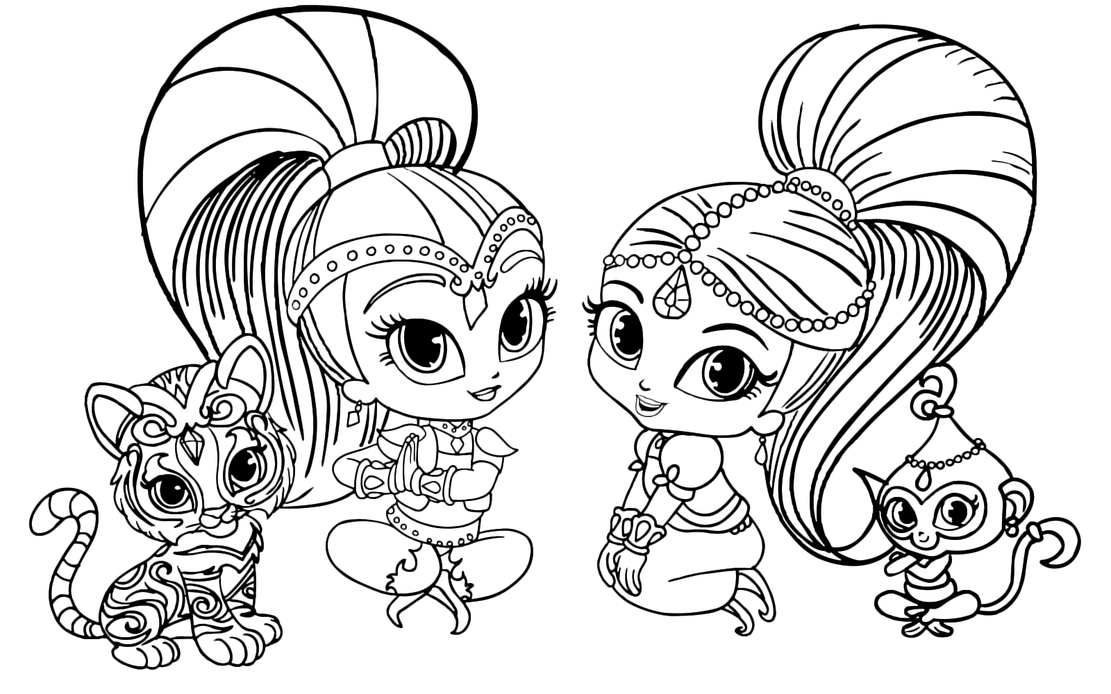 New Shimmer and Shine Coloring Pages Pdf | Top Free Printable Coloring