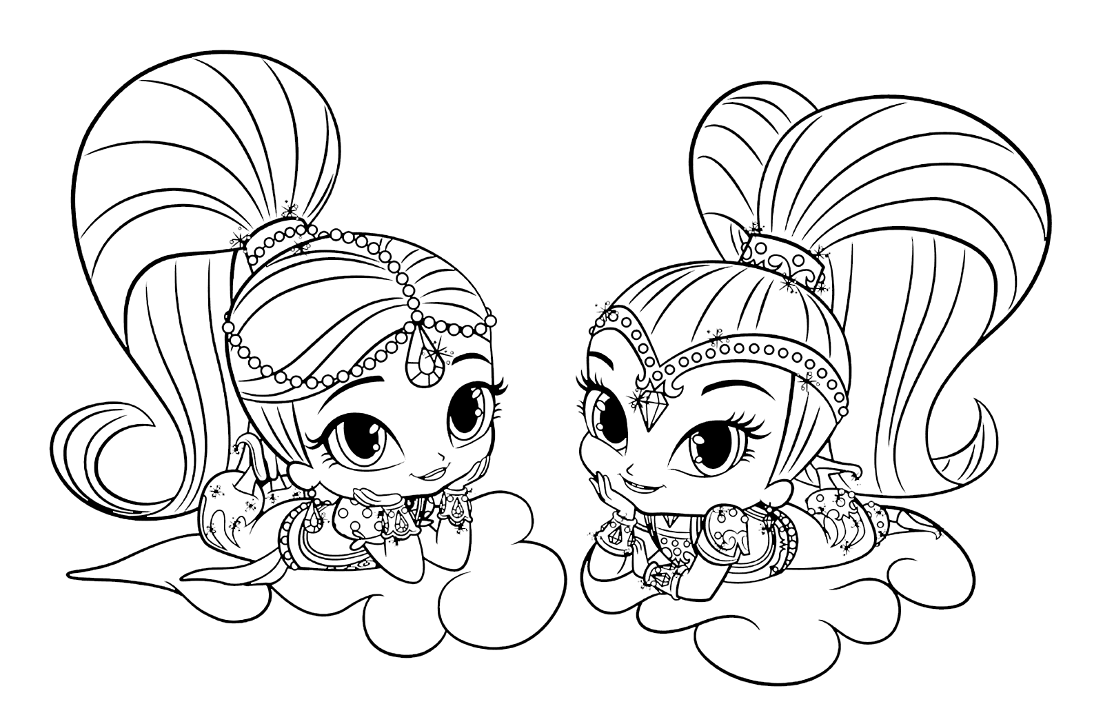 Shimmer and Shine - The Shimmer and Shine twins above the clouds