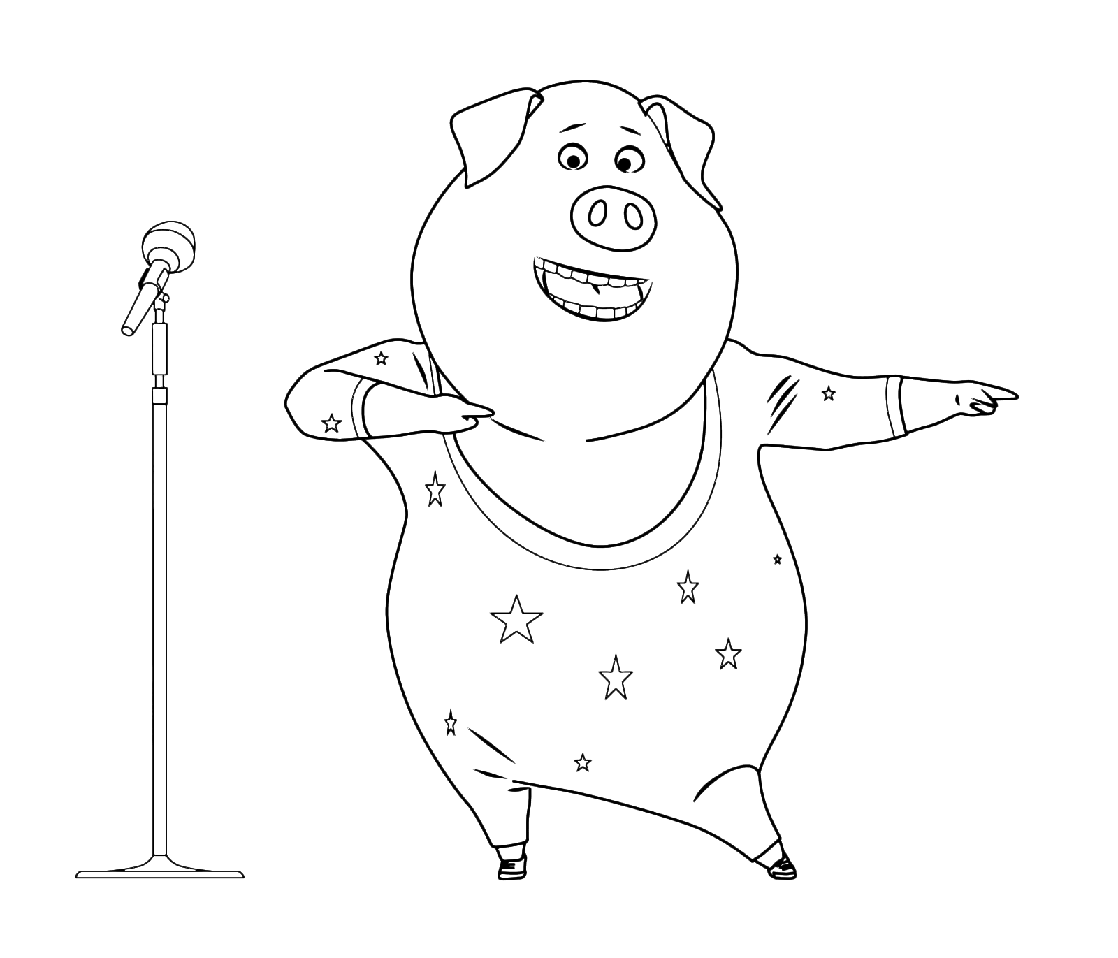 Sing - Rosita the pig performs on stage