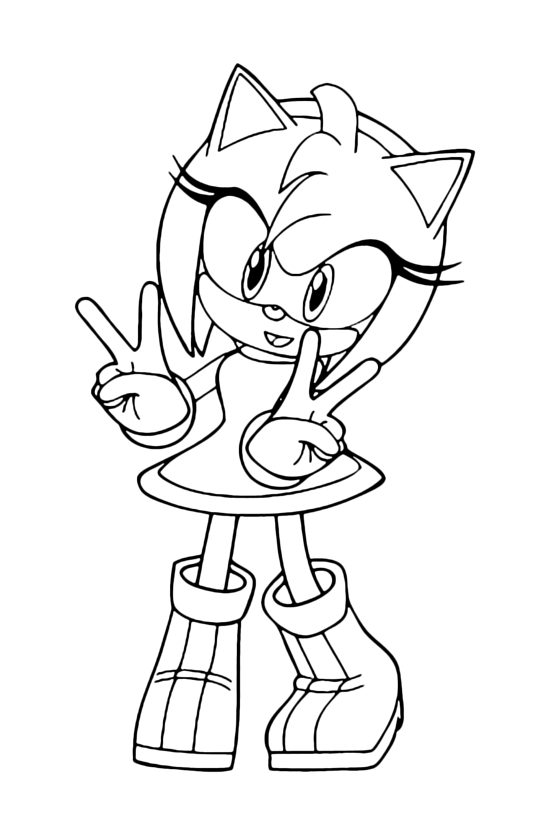 Amy Rose coloring sheet to print 