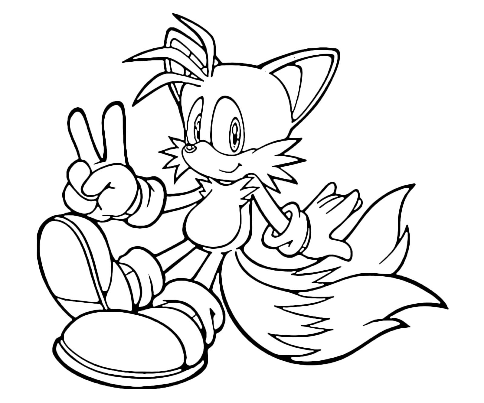 Coloring page - Miles Tails Prower