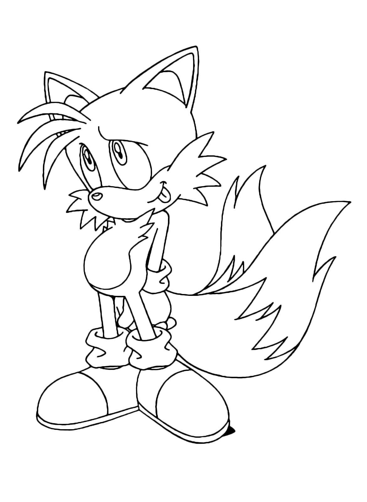 Coloring page - Miles Tails Prower