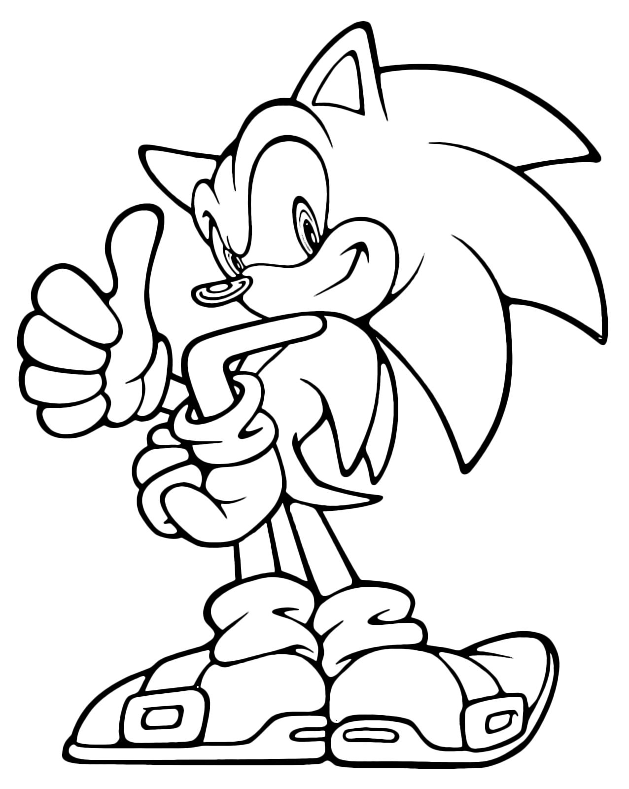 Sonic Boom - Sonic raises his thumb to say yes