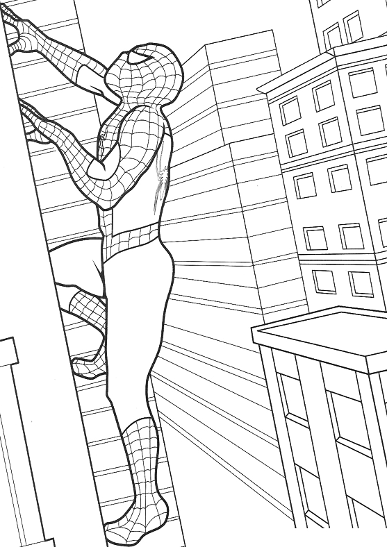 Spiderman - Spiderman climbs