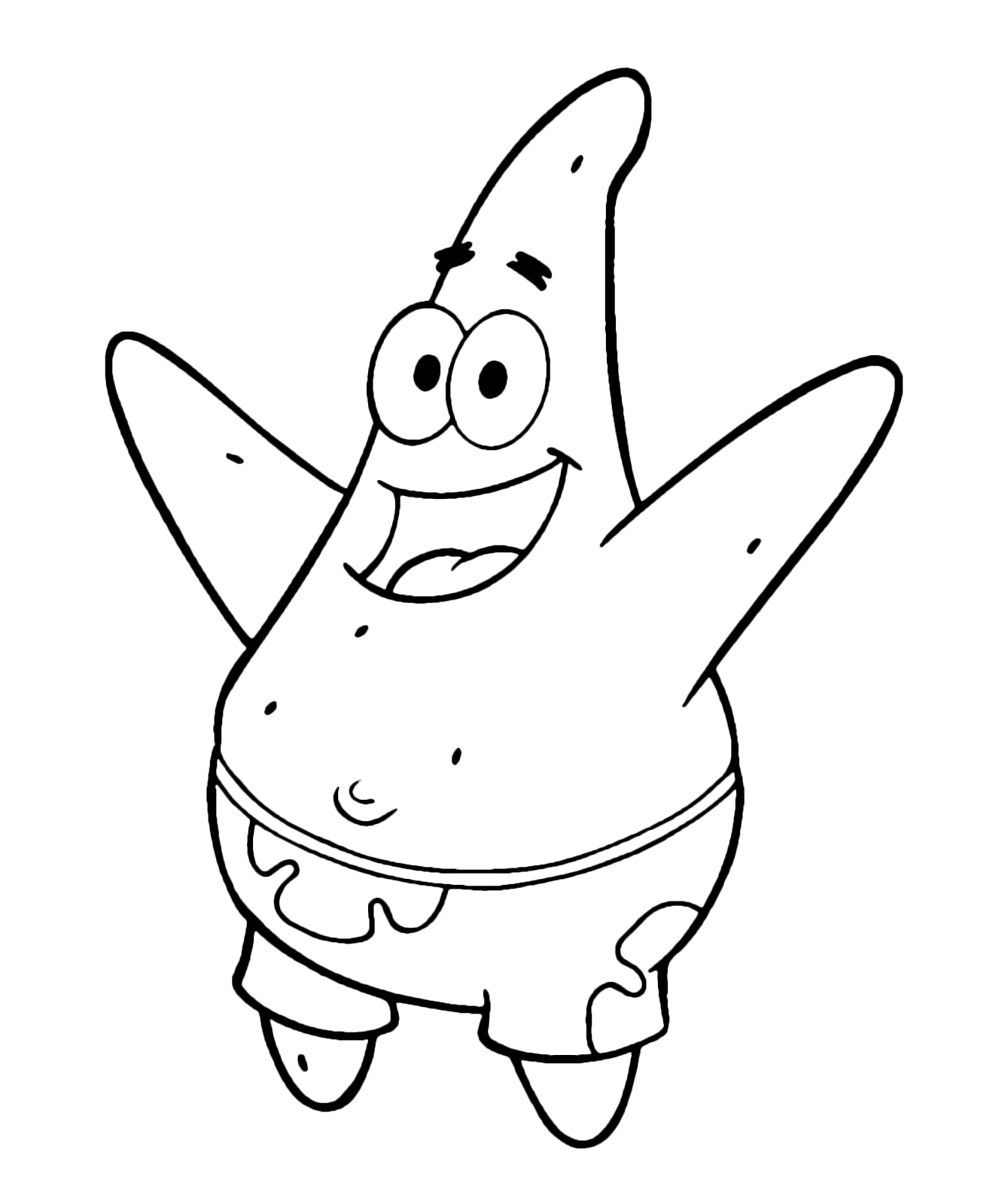 SpongeBob - Patrick Star with arms raised