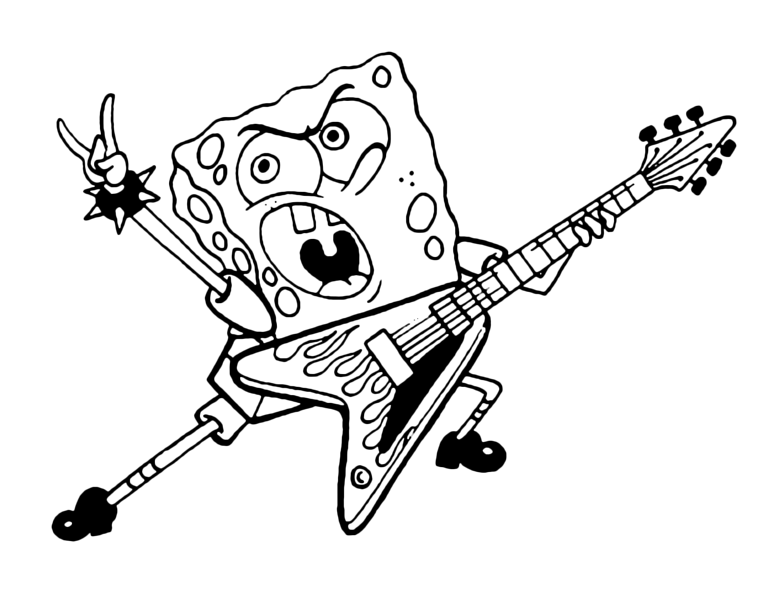 Download SpongeBob - SpongeBob plays the electric guitar like a ...