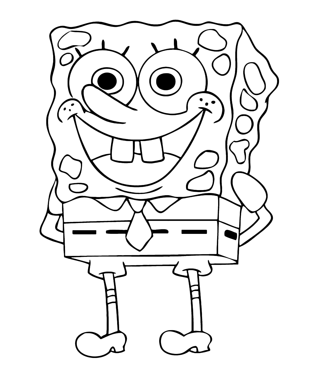 SpongeBob - SpongeBob with his arms behind his back