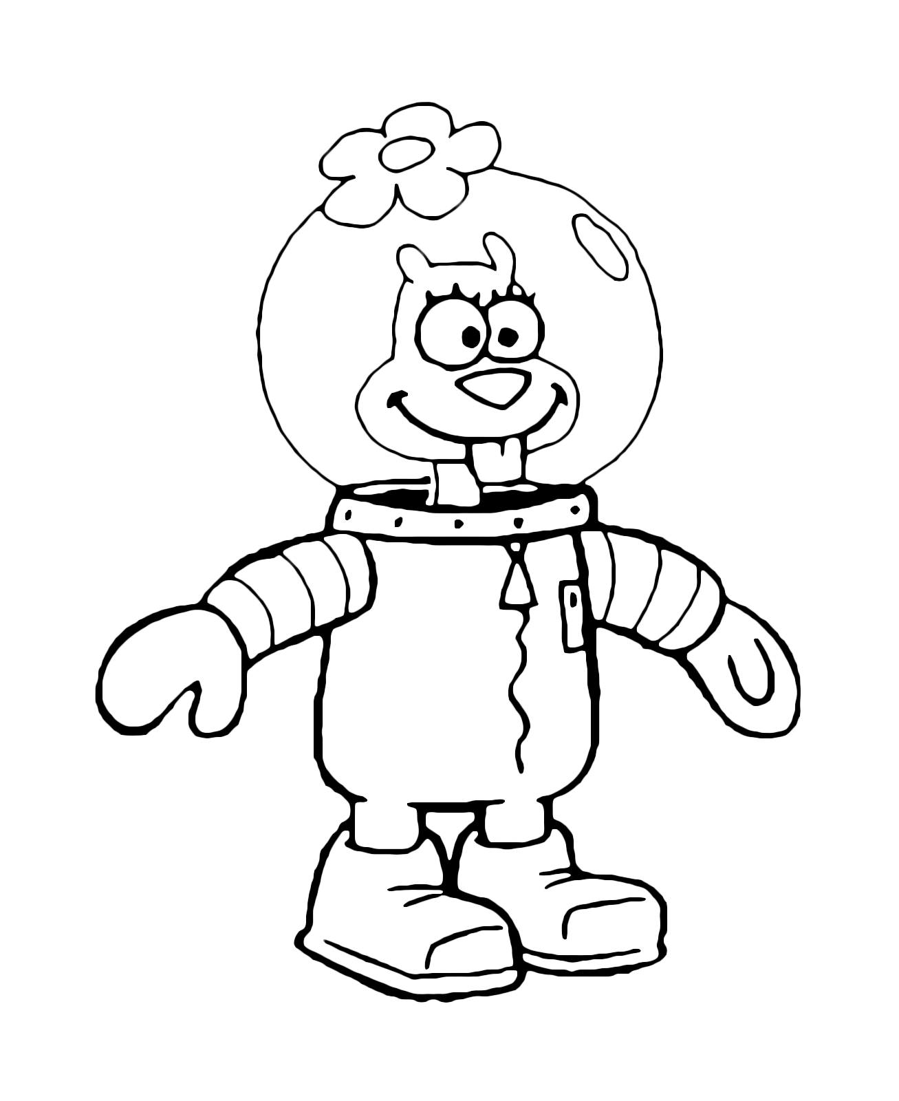 SpongeBob - The squirrel Sandy Cheeks in his overalls