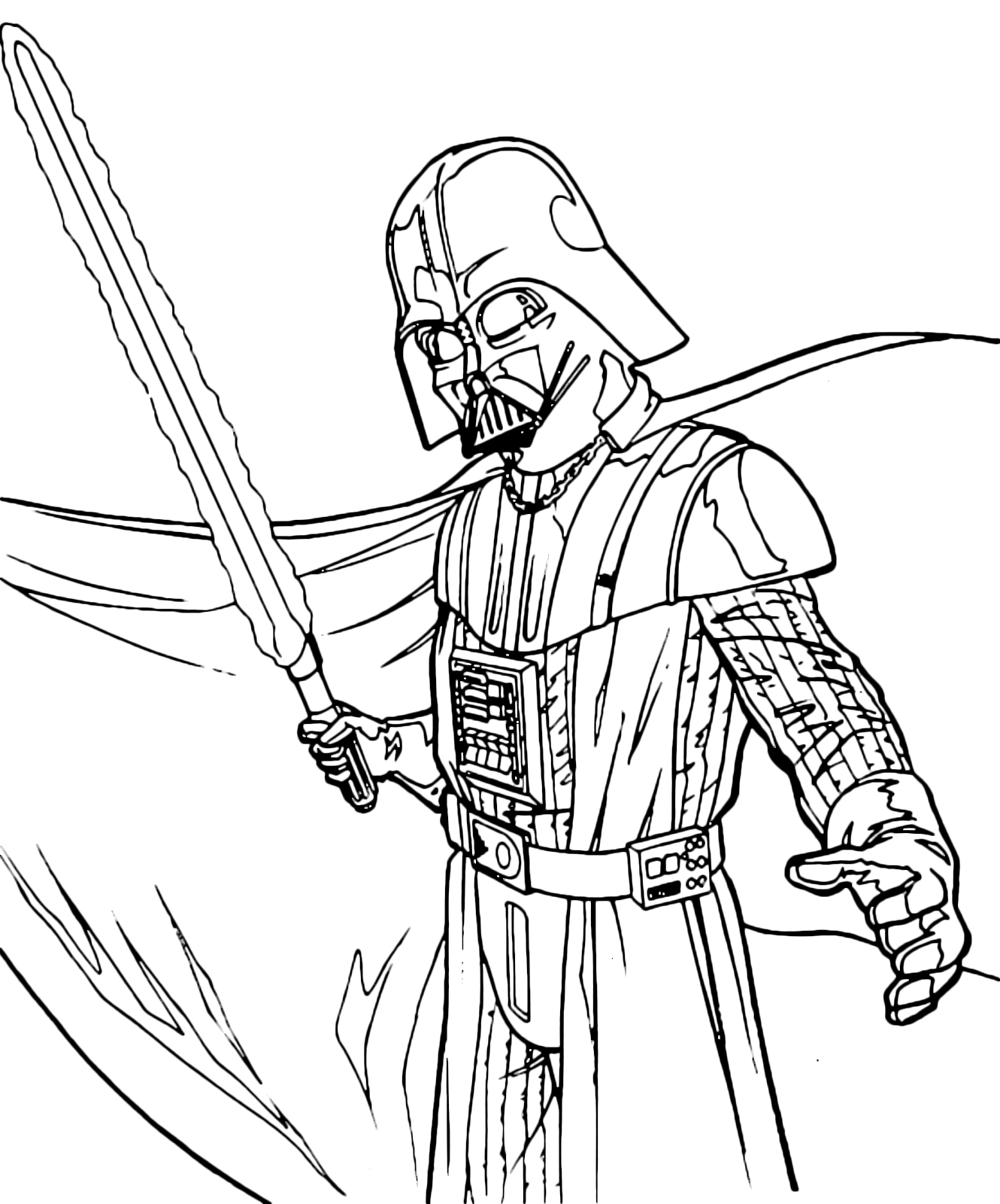 Star Wars - Darth Vader with his lightsaber