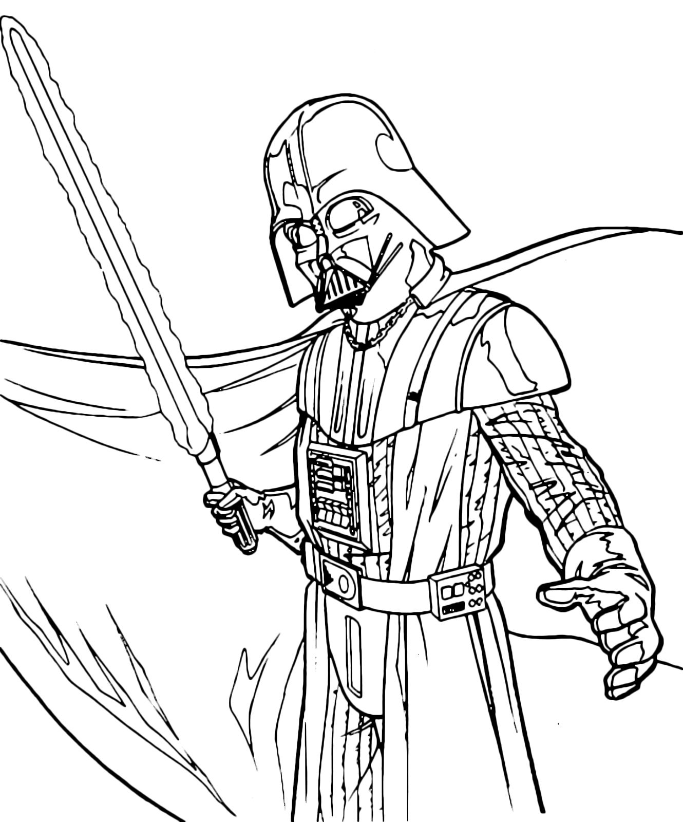Star Wars Darth Vader With His Lightsaber Star Wars Darth Vader With His Lightsaber