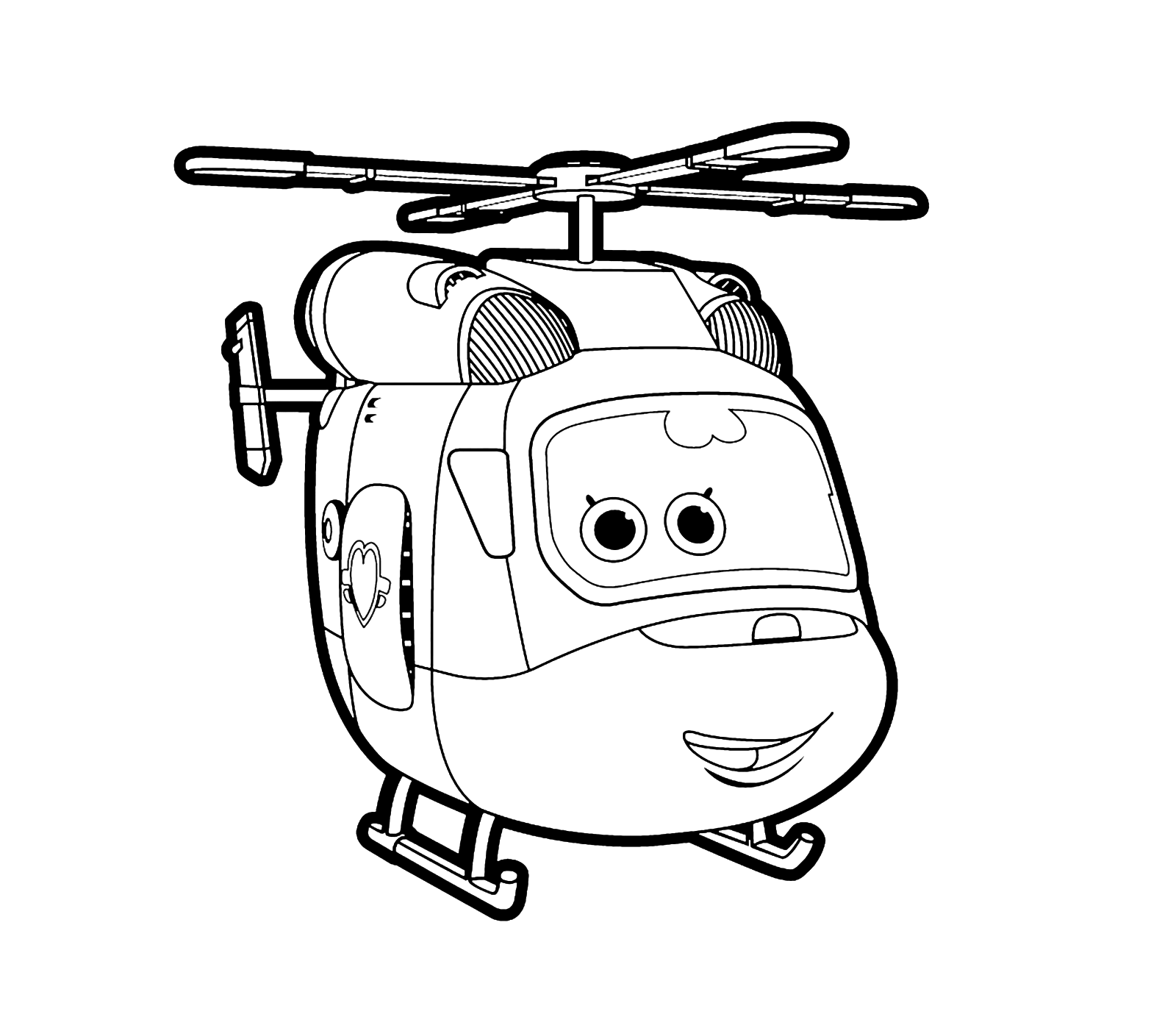 Super Wings - Dizzy the helicopter ready to take off
