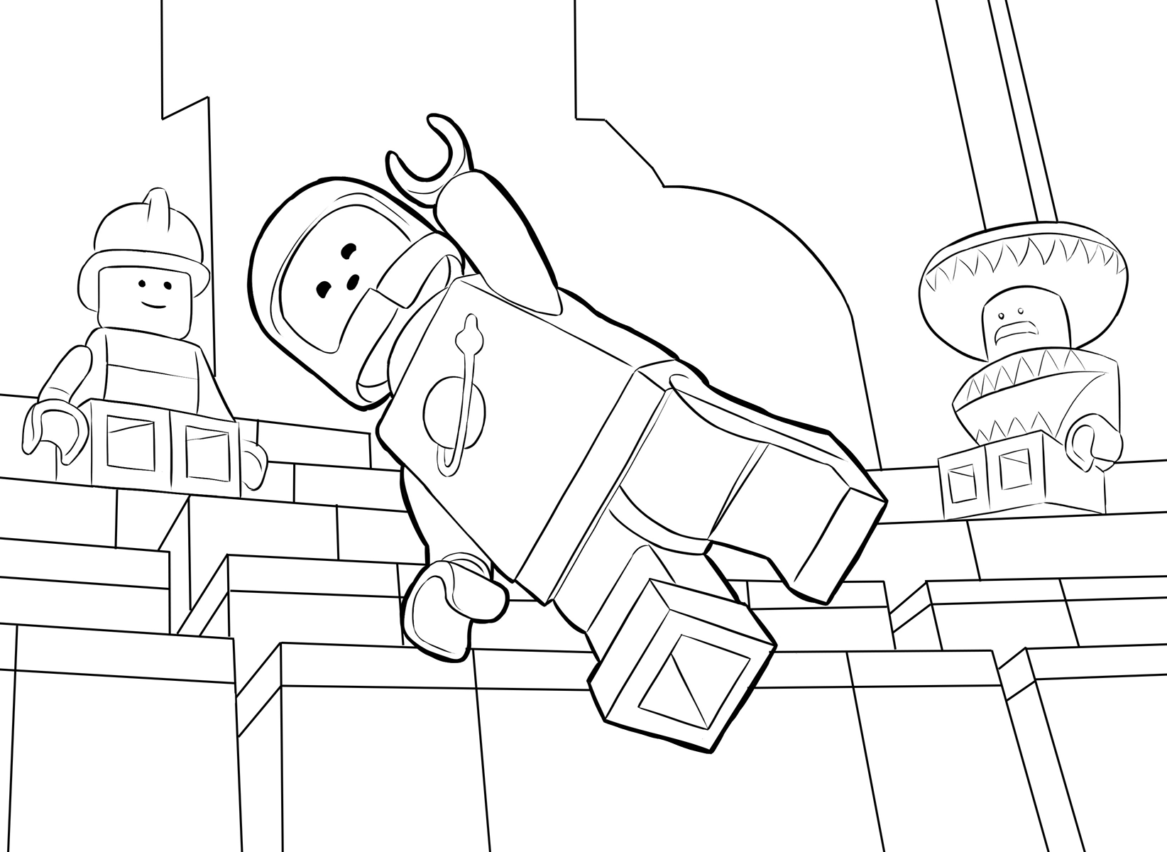 The LEGO Movie - Benny astronaut while precipitates
