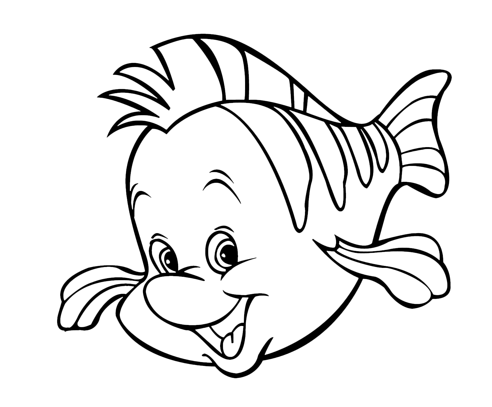 The Little Mermaid Flounder Is A Bright Yellow And Blue Colored