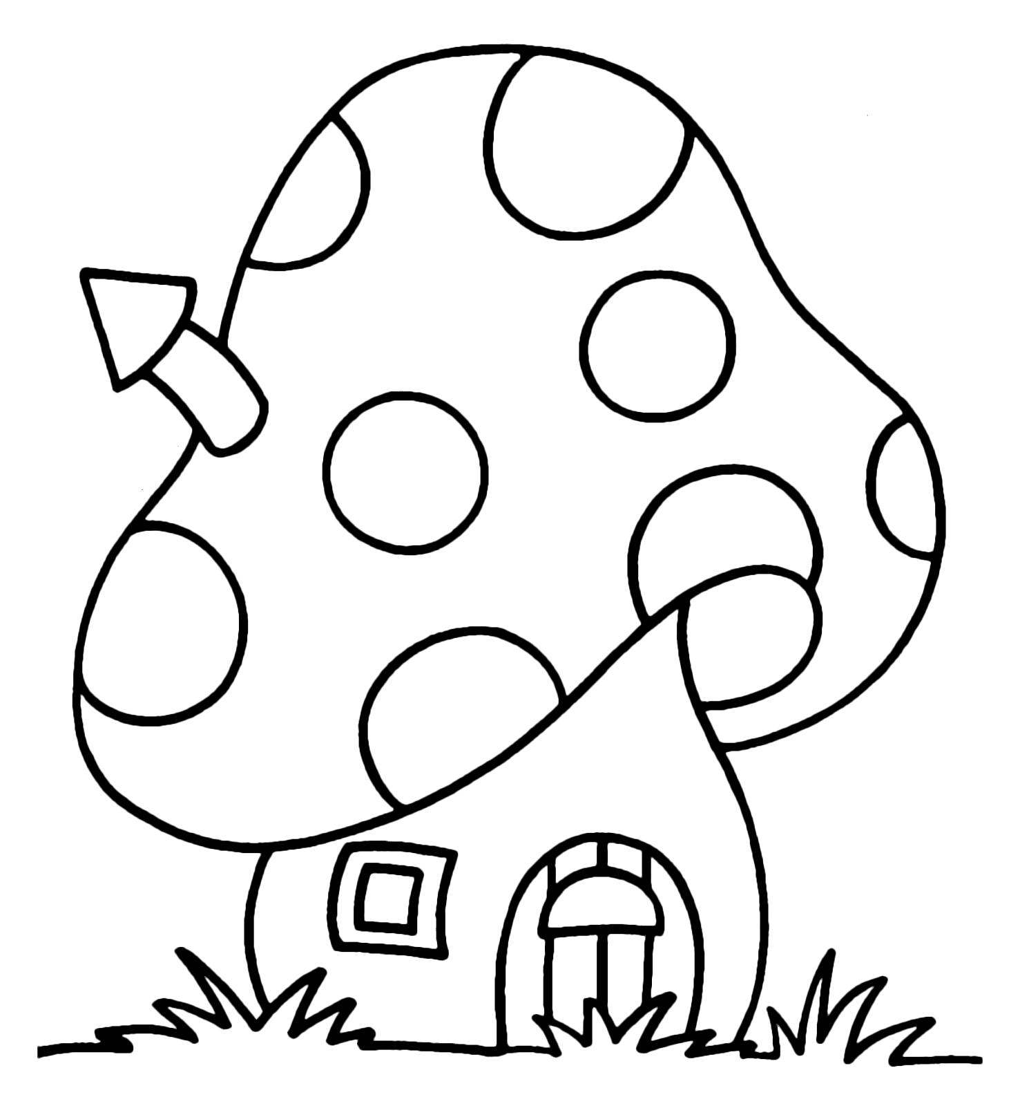 Smurf House Coloring Pages