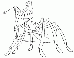 Rosie weaves her spider web