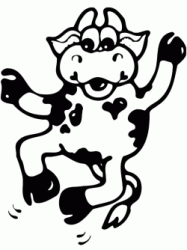 A cow is dancing