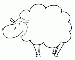 A funny sheep