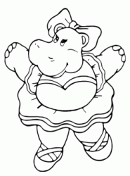 A hippo ballerina