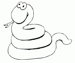 A snake coiled around