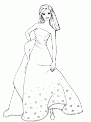 Barbie with evening dress