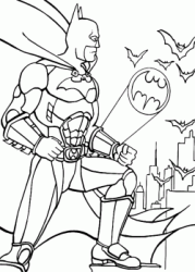 Batman looks the bat-signal