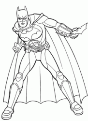 Batman ready to throw a Batarang