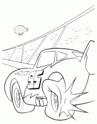 Lightning McQueen blew a tire