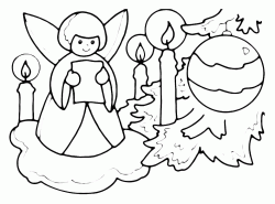 Christmas angel with adornments