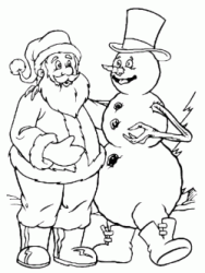 Santa Claus and Snowman