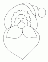 Santa Claus' face to color