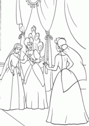 Lady Tremaine speaks with Cinderella