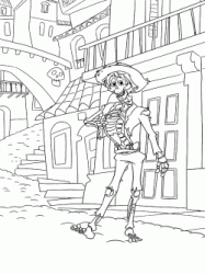 Hector walks through the streets of the village