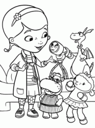 Dottie Doc McStuffins speaks with her friends