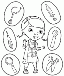 Dottie Doc McStuffins wtih her tools