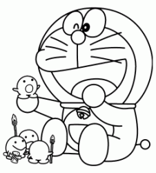 Doraemon plays with strange animals