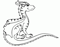 Dragon with long tail