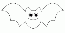 A cute bat to color