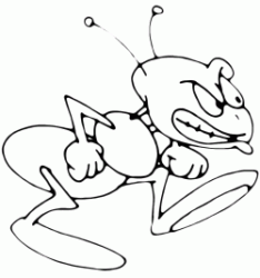 A very angry ant