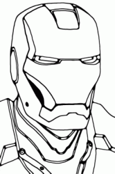 The Iron Man's face