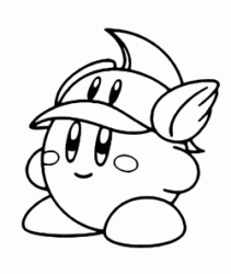 Kirby Hi jump with his hat