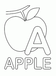 A for apple uppercase letter